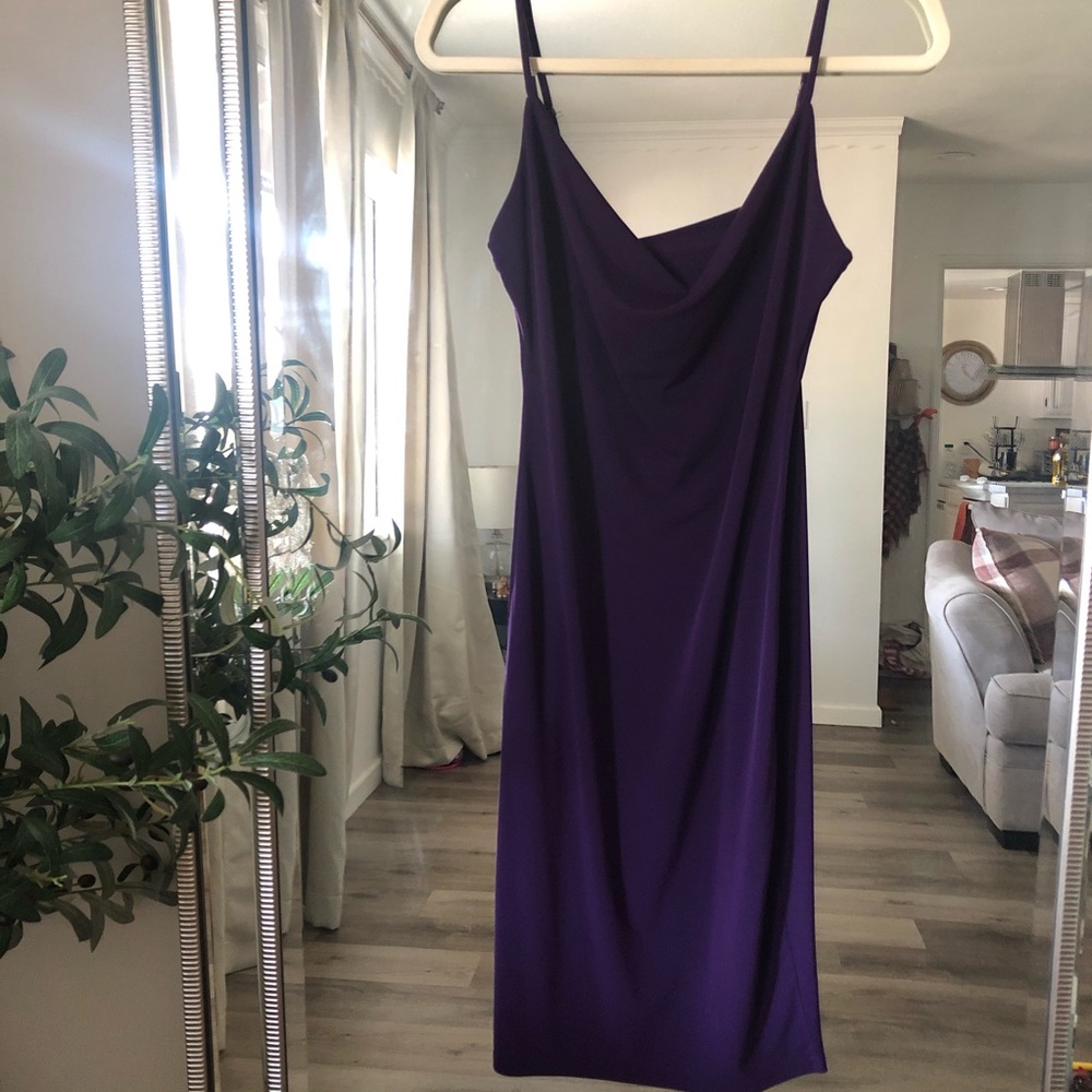 F21 Deep purple midi dress